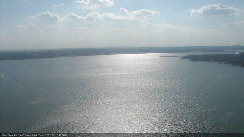 Lake Travis webcam, June 12, 2017 4:45 PM CT