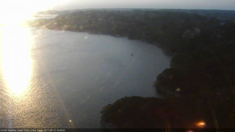 Lake Travis webcam, June 12, 2017 7:35 PM CT