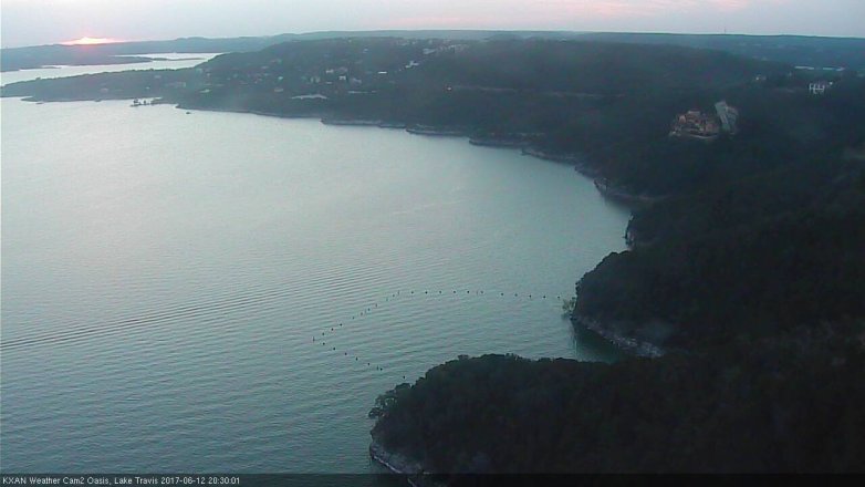 Lake Travis webcam, June 12, 2017 7:40 PM CT