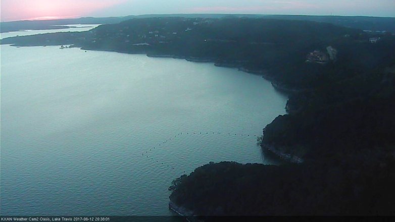 Lake Travis webcam, June 12, 2017 7:45 PM CT