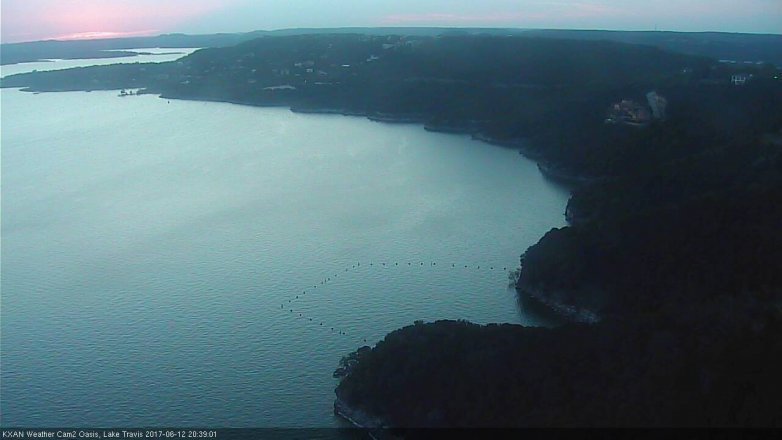 Lake Travis webcam, June 12, 2017 8:05 PM CT