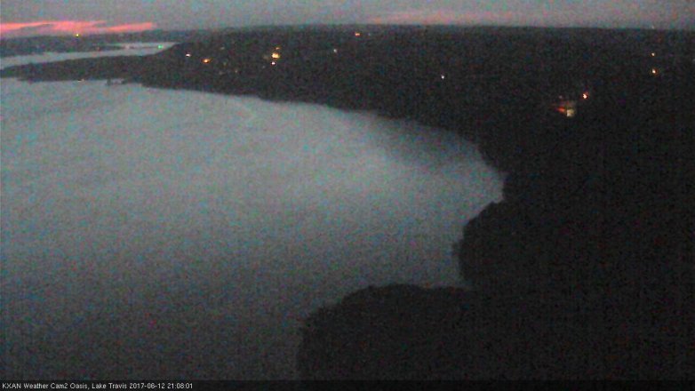 Lake Travis webcam, June 12, 2017 8:35 PM CT