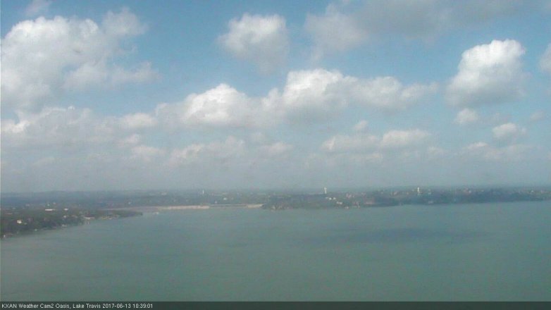 Lake Travis webcam, June 13, 2017 9:45 AM CT