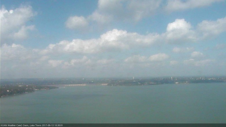 Lake Travis webcam, June 13, 2017 9:55 AM CT