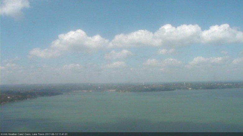Lake Travis webcam, June 13, 2017 10:45 AM CT