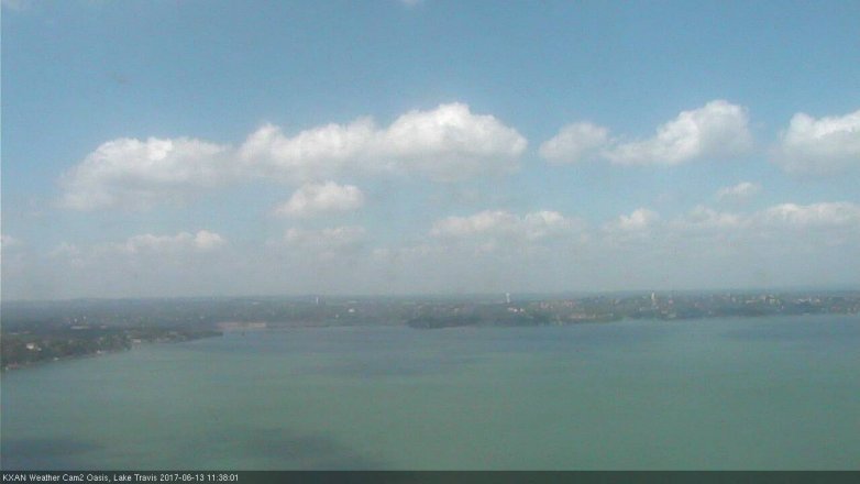 Lake Travis webcam, June 13, 2017 10:55 AM CT