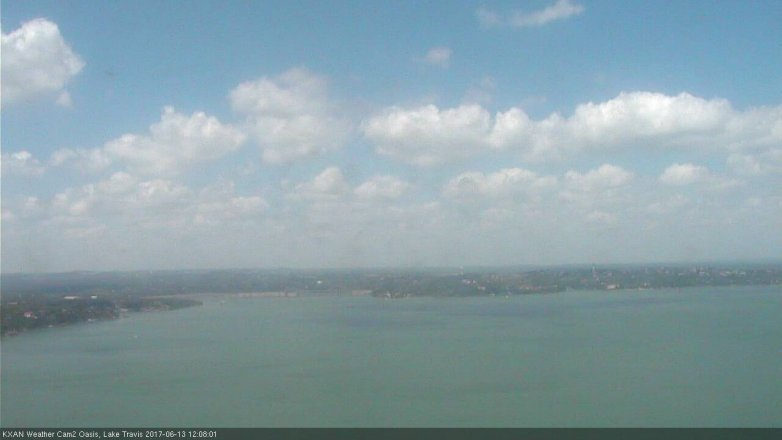 Lake Travis webcam, June 13, 2017 11:25 AM CT