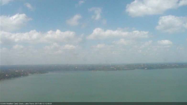 Lake Travis webcam, June 13, 2017 11:30 AM CT