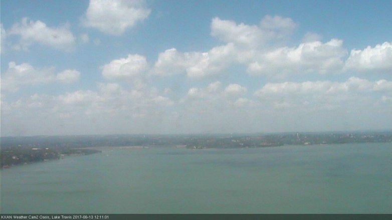 Lake Travis webcam, June 13, 2017 11:35 AM CT