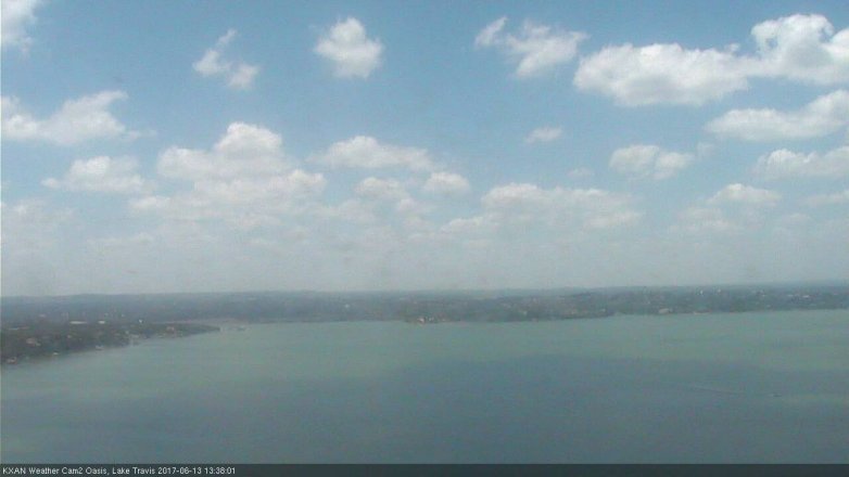 Lake Travis webcam, June 13, 2017 12:55 PM CT