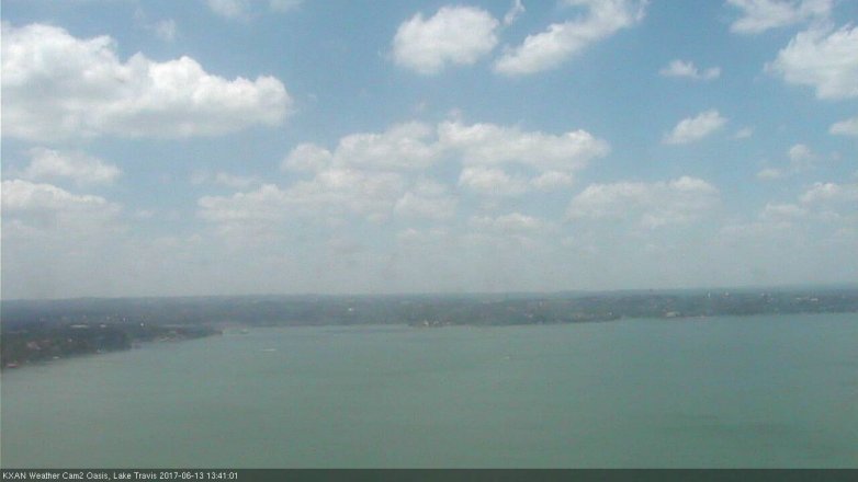 Lake Travis webcam, June 13, 2017 1:00 PM CT