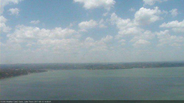 Lake Travis webcam, June 13, 2017 1:10 PM CT