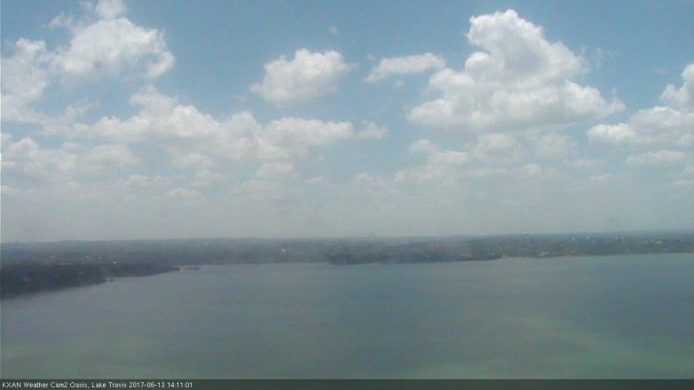 Lake Travis webcam, June 13, 2017 1:40 PM CT