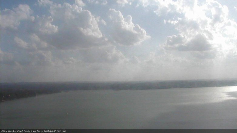 Lake Travis webcam, June 13, 2017 5:15 PM CT