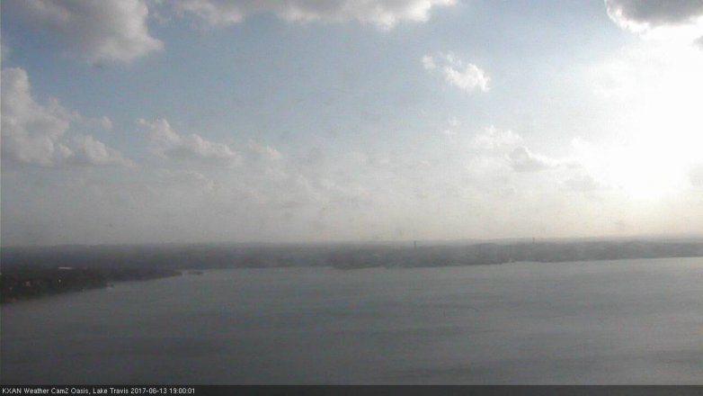 Lake Travis webcam, June 13, 2017 6:30 PM CT