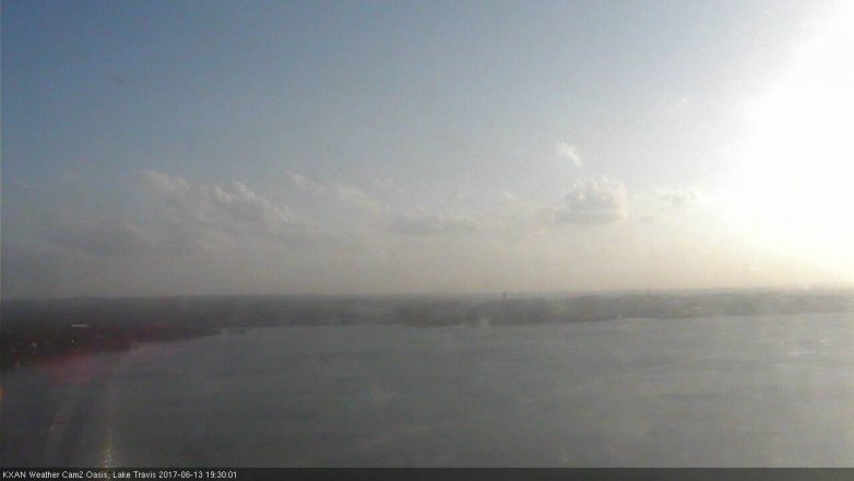 Lake Travis webcam, June 13, 2017 6:55 PM CT