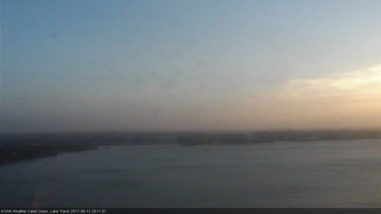 Lake Travis webcam, June 13, 2017 7:30 PM CT