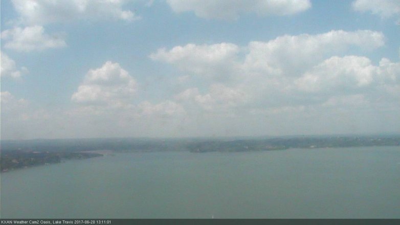 Lake Travis webcam, June 20, 2017 12:40 PM CT