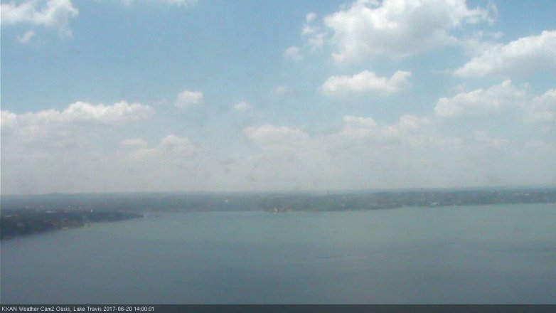 Lake Travis webcam, June 20, 2017 1:30 PM CT