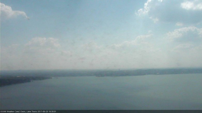 Lake Travis webcam, June 20, 2017 3:35 PM CT