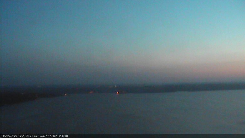 Lake Travis webcam, June 20, 2017 8:25 PM CT
