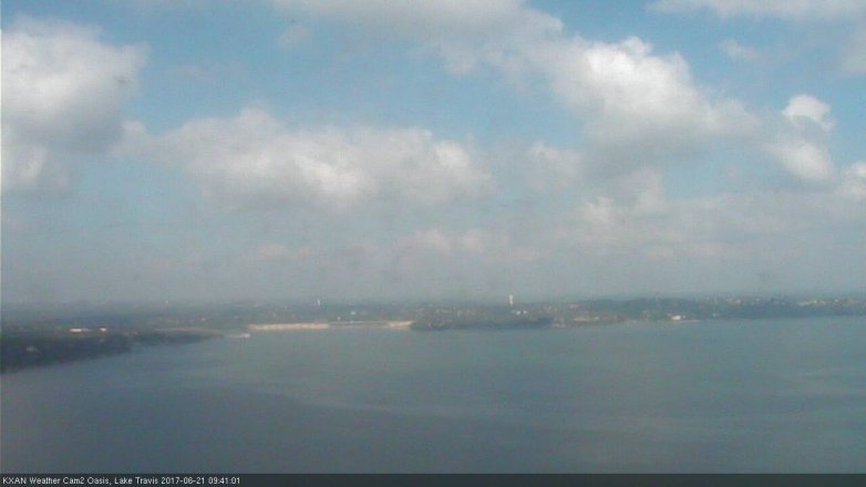 Lake Travis webcam, June 21, 2017 9:00 AM CT