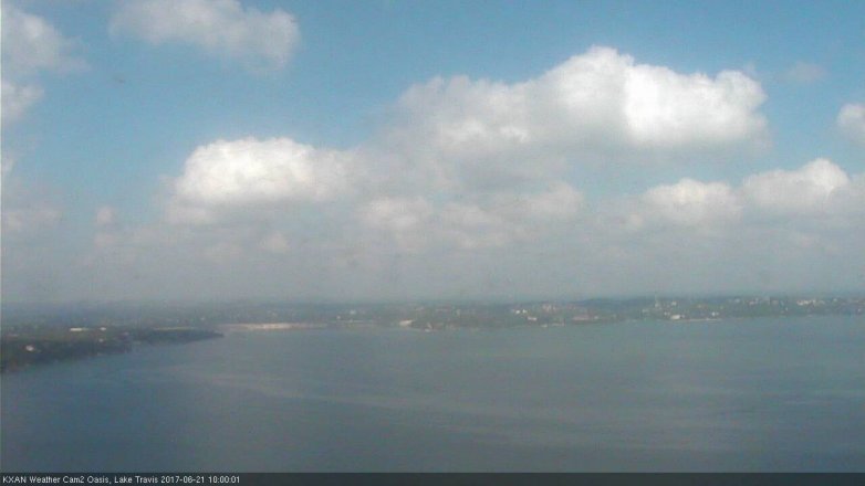 Lake Travis webcam, June 21, 2017 9:05 AM CT