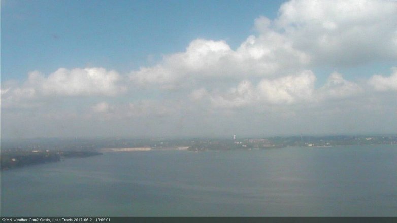 Lake Travis webcam, June 21, 2017 9:20 AM CT