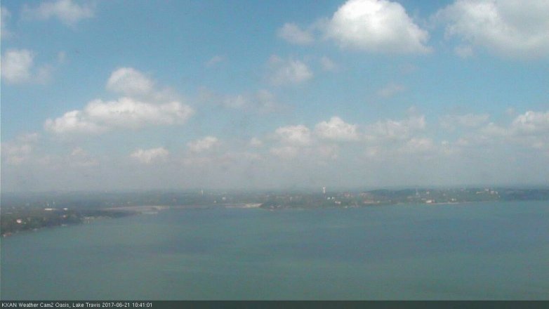 Lake Travis webcam, June 21, 2017 9:55 AM CT
