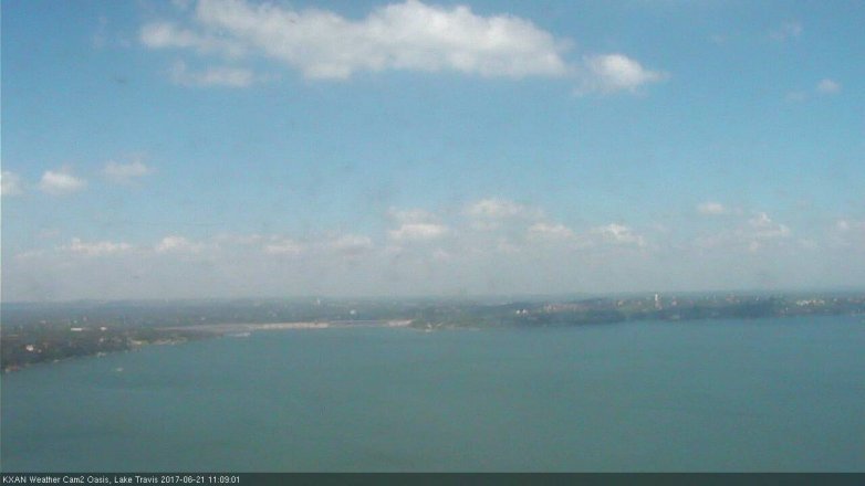 Lake Travis webcam, June 21, 2017 10:15 AM CT