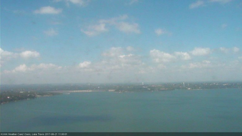 Lake Travis webcam, June 21, 2017 10:25 AM CT