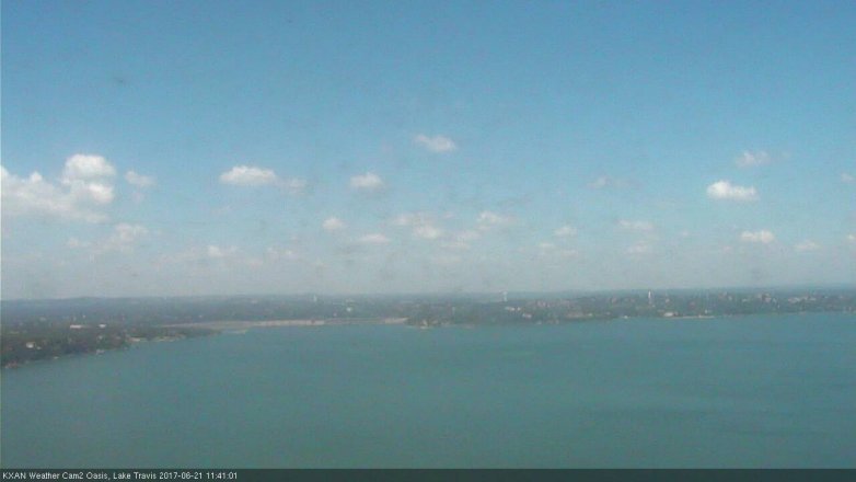 Lake Travis webcam, June 21, 2017 10:45 AM CT