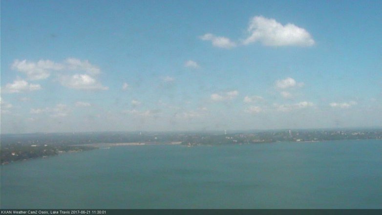 Lake Travis webcam, June 21, 2017 10:50 AM CT