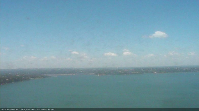 Lake Travis webcam, June 21, 2017 11:25 AM CT