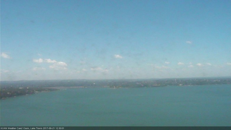 Lake Travis webcam, June 21, 2017 11:50 AM CT