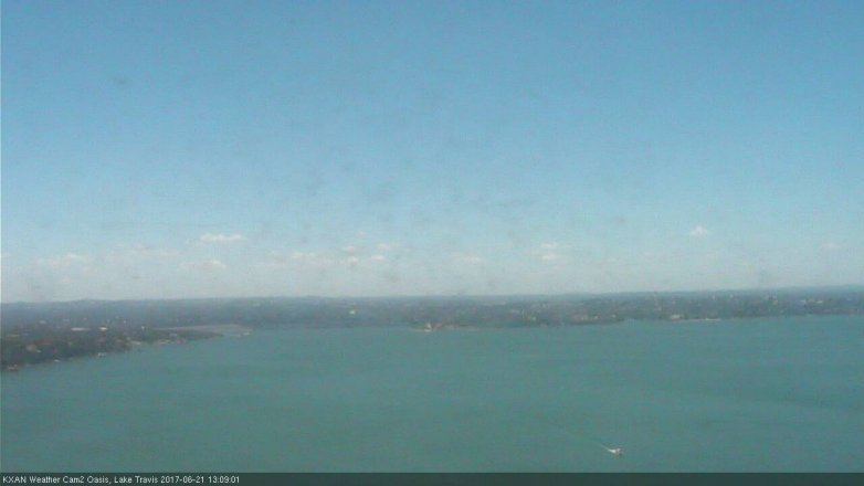 Lake Travis webcam, June 21, 2017 12:25 PM CT