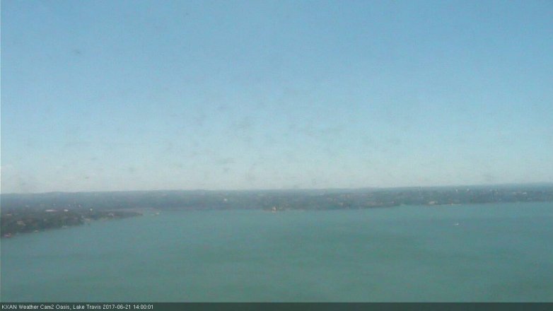 Lake Travis webcam, June 21, 2017 1:15 PM CT
