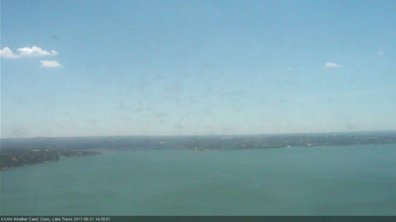 Lake Travis webcam, June 21, 2017 1:35 PM CT