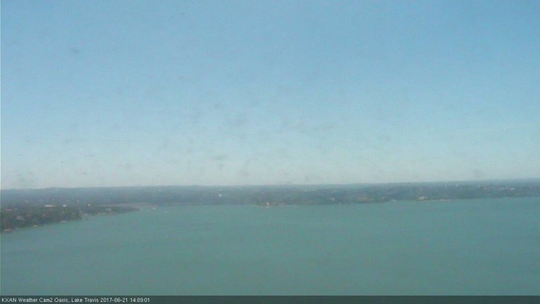 Lake Travis webcam, June 21, 2017 1:40 PM CT