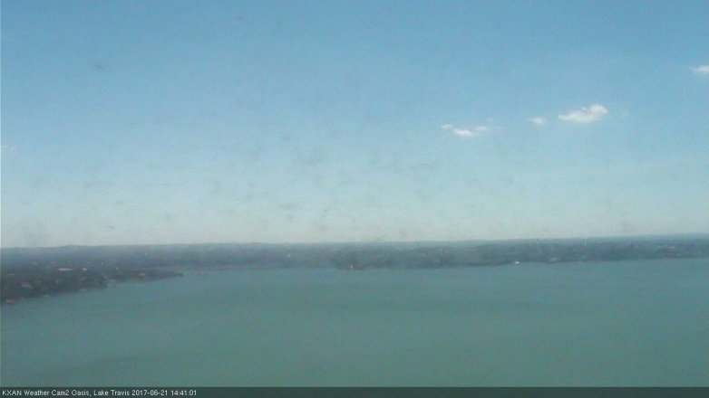 Lake Travis webcam, June 21, 2017 2:10 PM CT