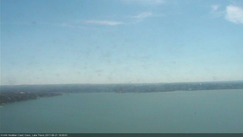 Lake Travis webcam, June 21, 2017 3:25 PM CT