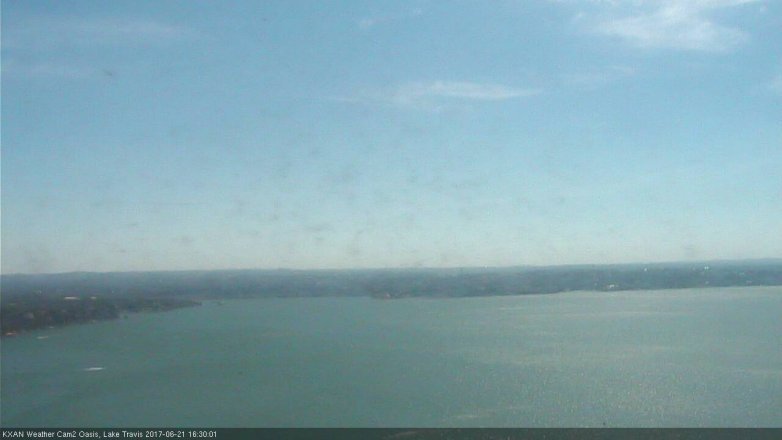 Lake Travis webcam, June 21, 2017 3:40 PM CT