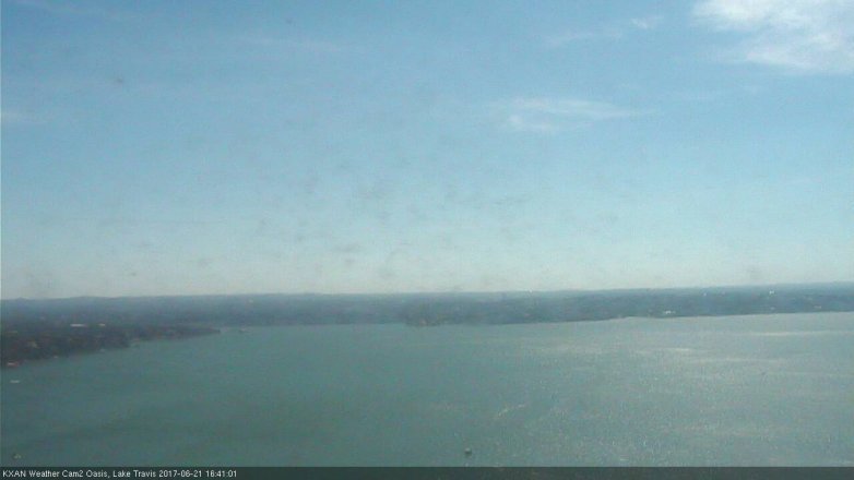 Lake Travis webcam, June 21, 2017 4:10 PM CT