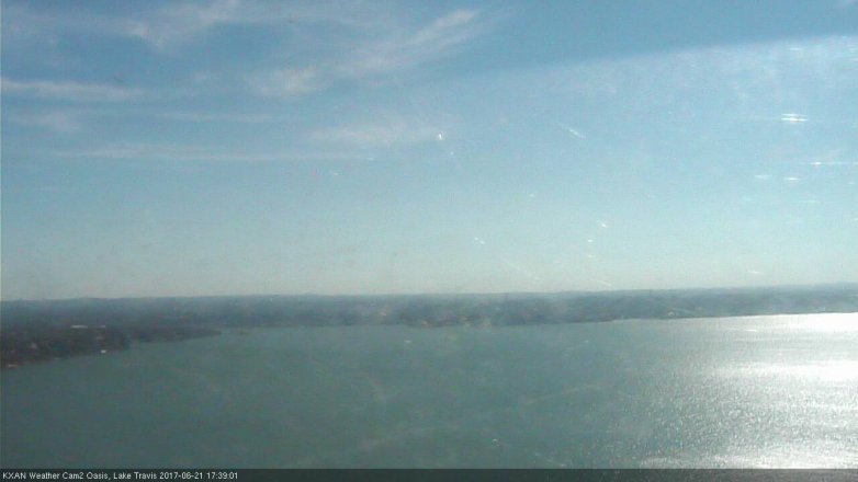 Lake Travis webcam, June 21, 2017 4:50 PM CT