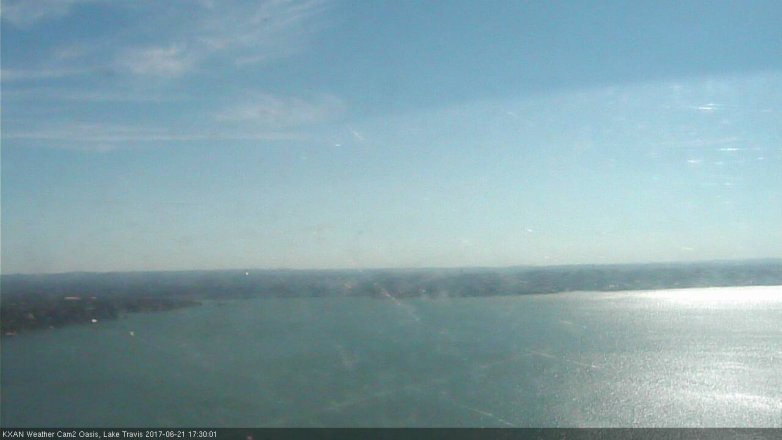 Lake Travis webcam, June 21, 2017 5:00 PM CT