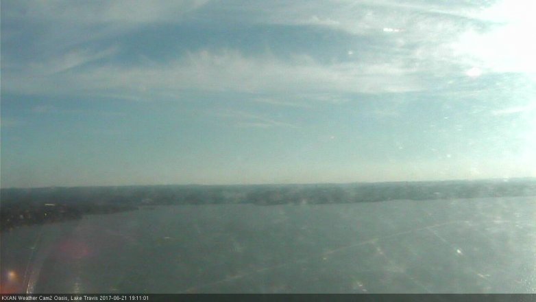 Lake Travis webcam, June 21, 2017 6:35 PM CT