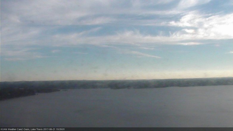 Lake Travis webcam, June 21, 2017 6:55 PM CT