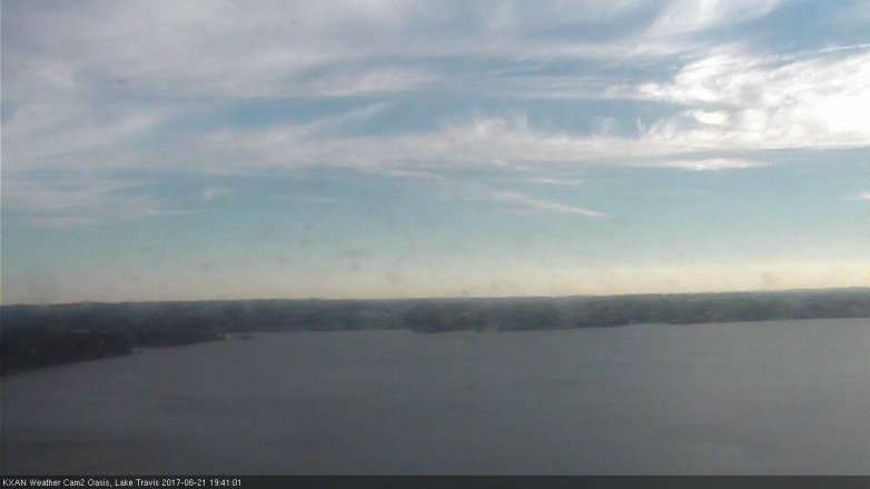 Lake Travis webcam, June 21, 2017 7:05 PM CT