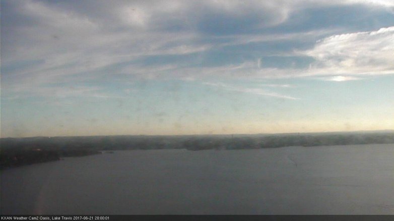 Lake Travis webcam, June 21, 2017 7:10 PM CT