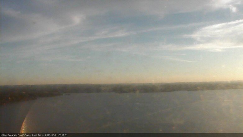 Lake Travis webcam, June 21, 2017 7:25 PM CT